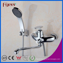 Fyeer Wall Mounted Long Spout Rainfall Bath Shower Mixer